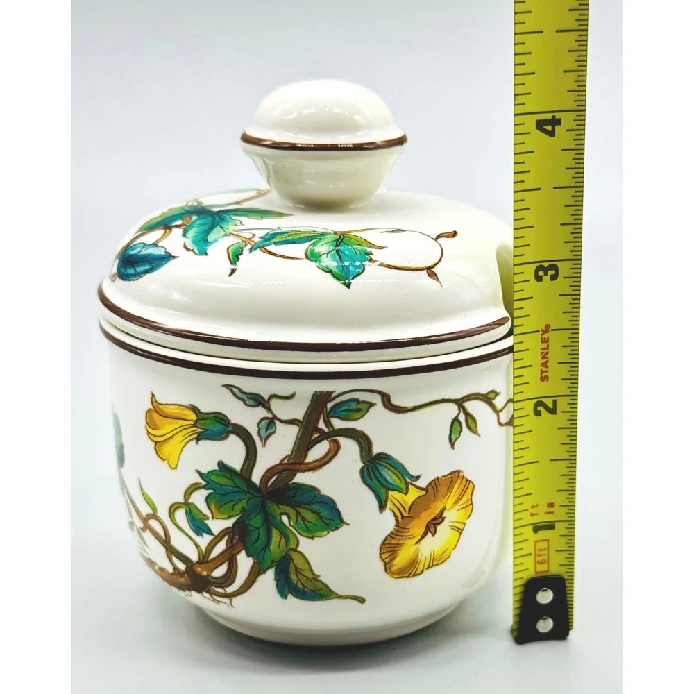 Villeroy Boch Botanica Jam Jelly Jar‎ Yellow Convolvulus Jalapa Floral
